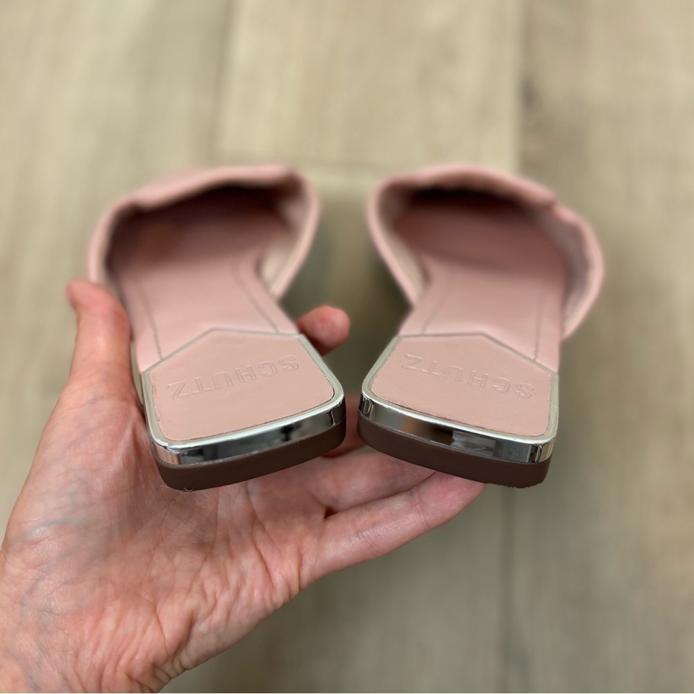 SCHUTZ Adra Quilted Flat Mules in Pink Size 10 - Picture 9 of 11
